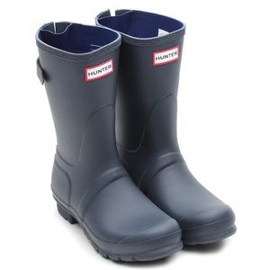 Hunter Adjustable Back Short Rain Boots - 5 Navy